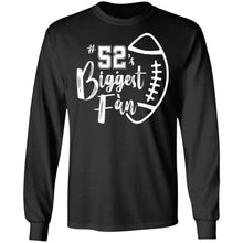 Load image into Gallery viewer, Number 52's Biggest Fan Shirt Football Player Mom Dad Family T-Shirt